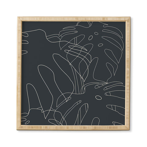 The Old Art Studio Monstera No2 Black Framed Wall Art