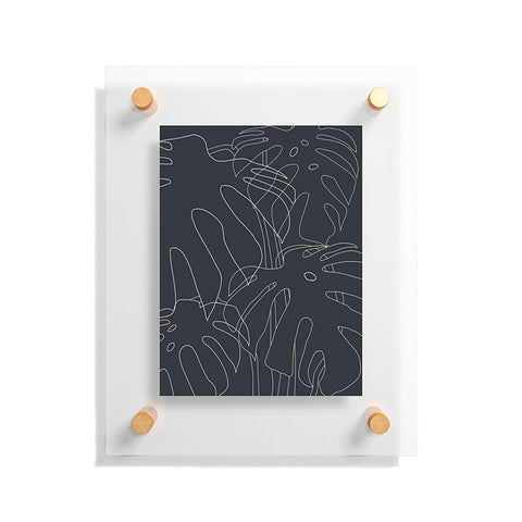 The Old Art Studio Monstera No2 Black Floating Acrylic Print