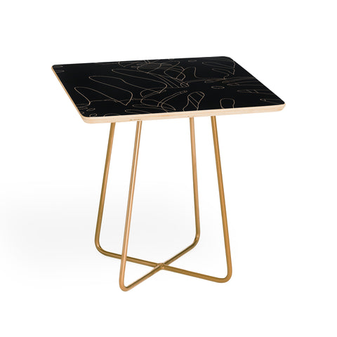 The Old Art Studio Monstera No2 Black Side Table