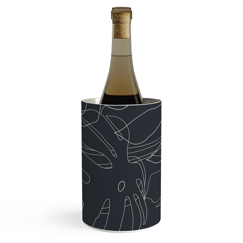 The Old Art Studio Monstera No2 Black Wine Chiller