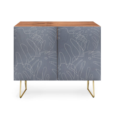 The Old Art Studio Monstera No2 Gray Credenza