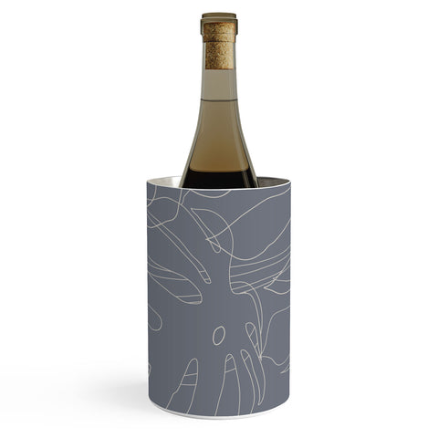 The Old Art Studio Monstera No2 Gray Wine Chiller
