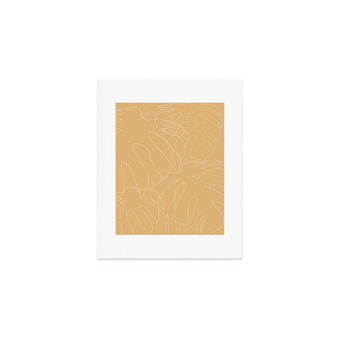 The Old Art Studio Monstera No2 Yellow Art Print