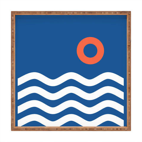 The Old Art Studio Nautical 03 Seascape Square Tray