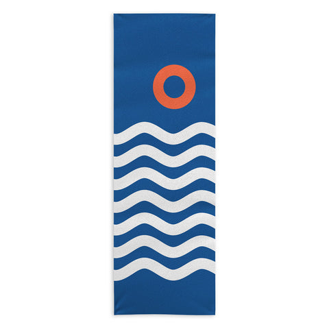 The Old Art Studio Nautical 03 Seascape Yoga Towel
