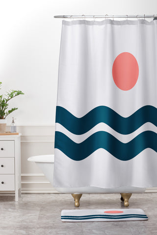 The Old Art Studio Nautical 06 Shower Curtain And Mat