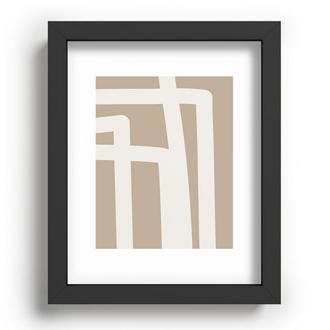 The Old Art Studio Neutral Abstract 5B Recessed Framing Rectangle