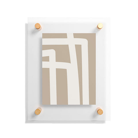 The Old Art Studio Neutral Abstract 5B Floating Acrylic Print