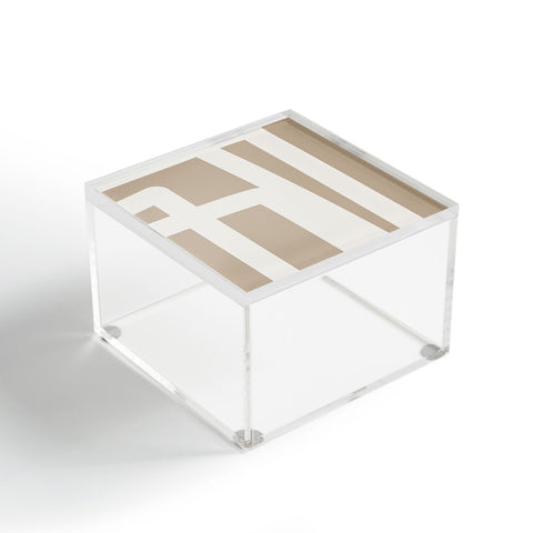 The Old Art Studio Neutral Abstract 5B Acrylic Box