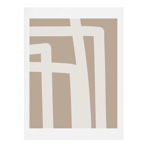 The Old Art Studio Neutral Abstract 5B Art Print