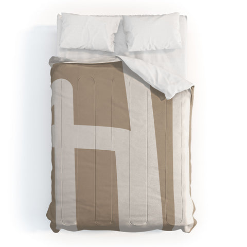 The Old Art Studio Neutral Abstract 5B Comforter