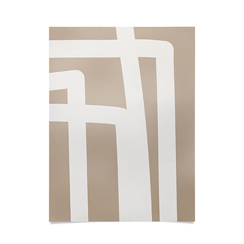 The Old Art Studio Neutral Abstract 5B Poster