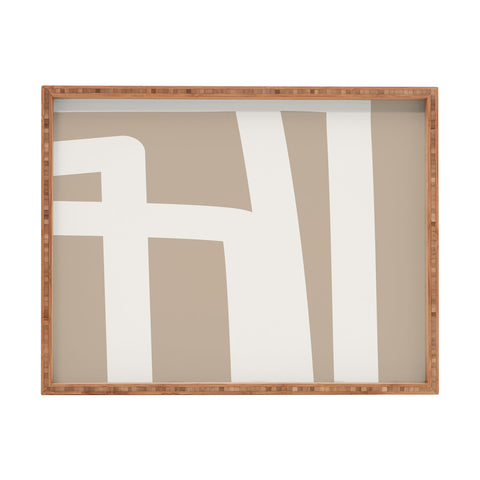 The Old Art Studio Neutral Abstract 5B Rectangular Tray