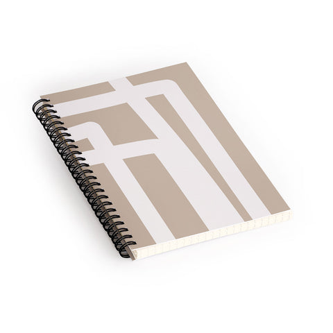The Old Art Studio Neutral Abstract 5B Spiral Notebook