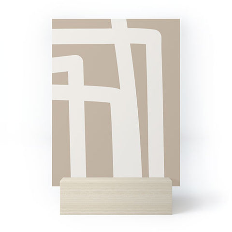 The Old Art Studio Neutral Abstract 5B Mini Art Print