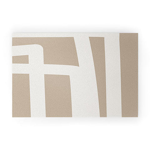 The Old Art Studio Neutral Abstract 5B Welcome Mat