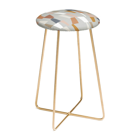 The Old Art Studio Neutral Geometric 01 Counter Stool