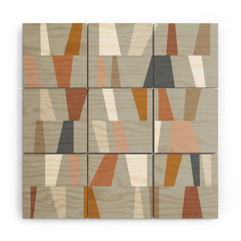 The Old Art Studio Neutral Geometric 01 Wood Wall Mural