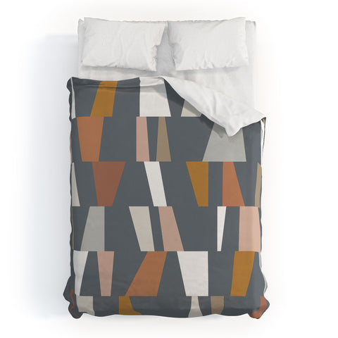 The Old Art Studio Neutral Geometric 02 Duvet Cover