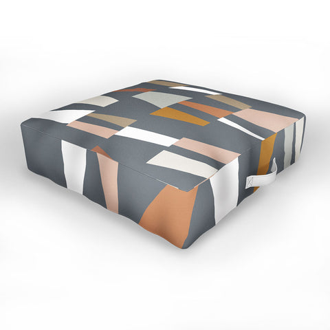 The Old Art Studio Neutral Geometric 02 Outdoor Floor Cushion