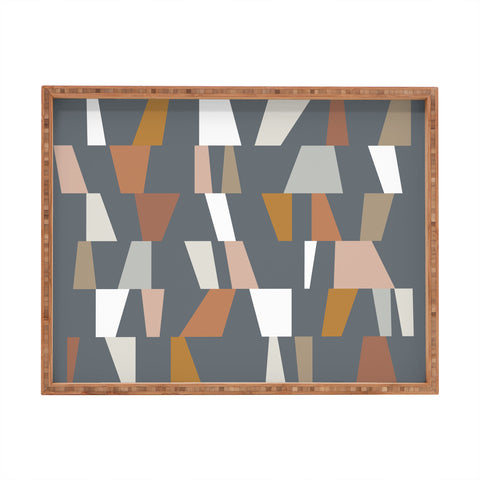 The Old Art Studio Neutral Geometric 02 Rectangular Tray