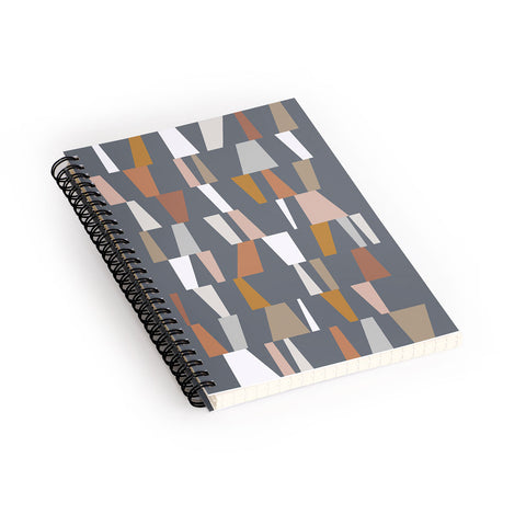 The Old Art Studio Neutral Geometric 02 Spiral Notebook