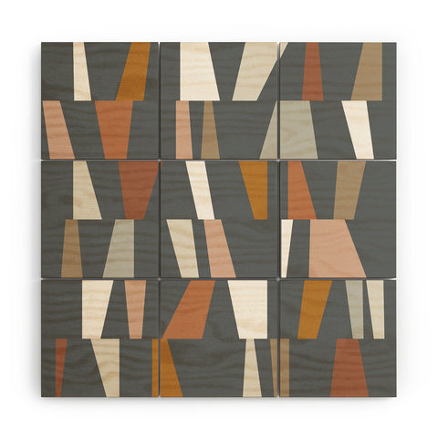 The Old Art Studio Neutral Geometric 02 Wood Wall Mural