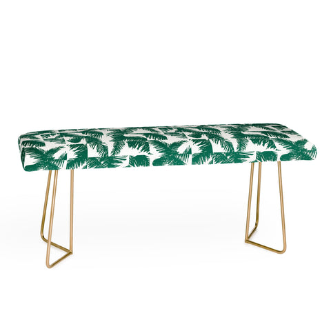 The Old Art Studio Palm Leaf Pattern 02 Green Bench