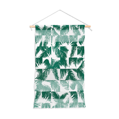 The Old Art Studio Palm Leaf Pattern 02 Green Wall Hanging Portrait