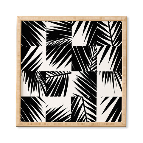 The Old Art Studio Palm Leaf Pattern 03 Black Framed Wall Art