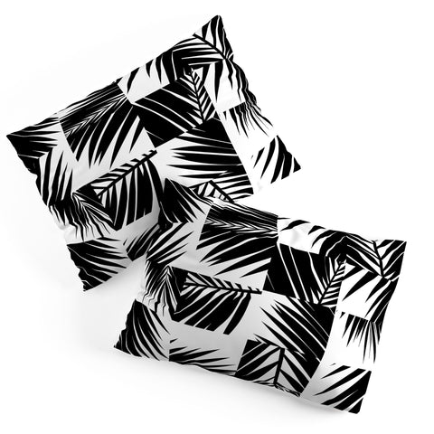 The Old Art Studio Palm Leaf Pattern 03 Black Pillow Shams