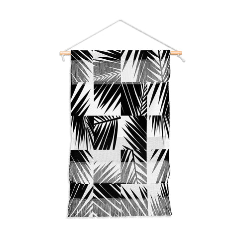The Old Art Studio Palm Leaf Pattern 03 Black Wall Hanging Portrait