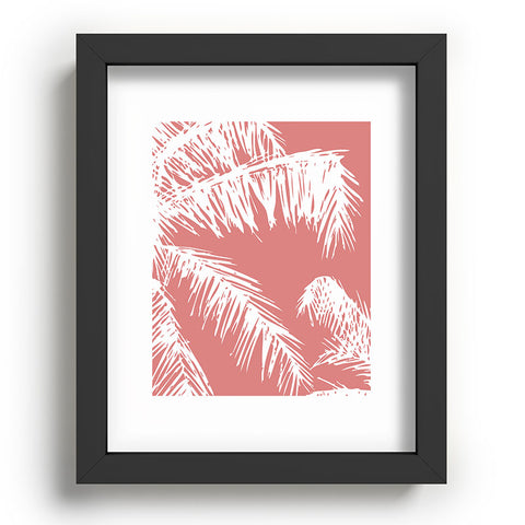 The Old Art Studio Pink Palm Recessed Framing Rectangle