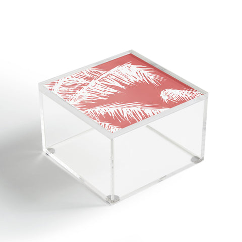 The Old Art Studio Pink Palm Acrylic Box