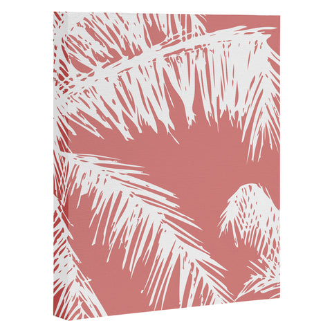 The Old Art Studio Pink Palm Art Canvas