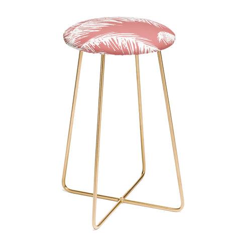The Old Art Studio Pink Palm Counter Stool