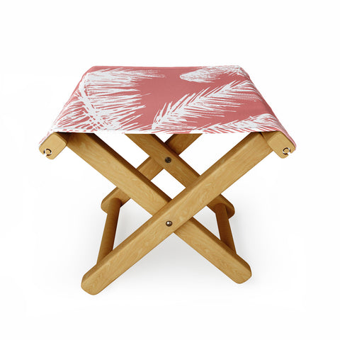 The Old Art Studio Pink Palm Folding Stool
