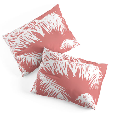 The Old Art Studio Pink Palm Pillow Shams