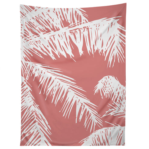 The Old Art Studio Pink Palm Tapestry