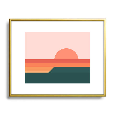 The Old Art Studio Sunseeker 08 Landscape Metal Framed Art Print