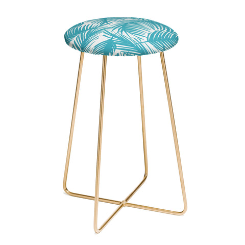 The Old Art Studio Tropical Pattern 02A Counter Stool