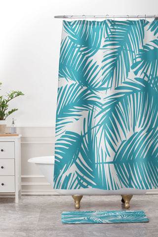 The Old Art Studio Tropical Pattern 02A Shower Curtain And Mat
