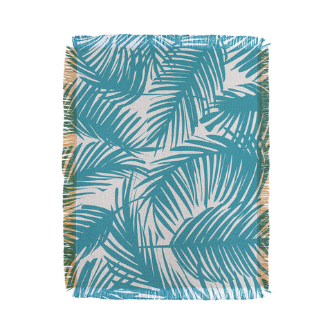 The Old Art Studio Tropical Pattern 02A Throw Blanket