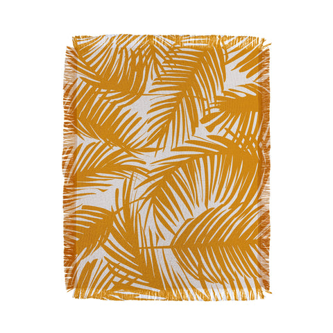 The Old Art Studio Tropical Pattern 02B Throw Blanket