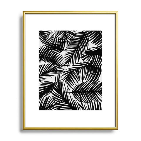 The Old Art Studio Tropical Pattern 02D Metal Framed Art Print