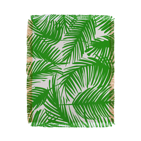 The Old Art Studio Tropical Pattern 02E Throw Blanket