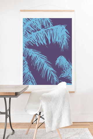 The Old Art Studio Ultra Violet Palm Art Print And Hanger