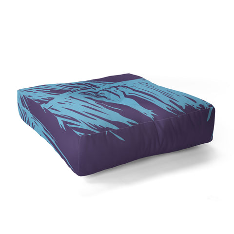 The Old Art Studio Ultra Violet Palm Floor Pillow Square