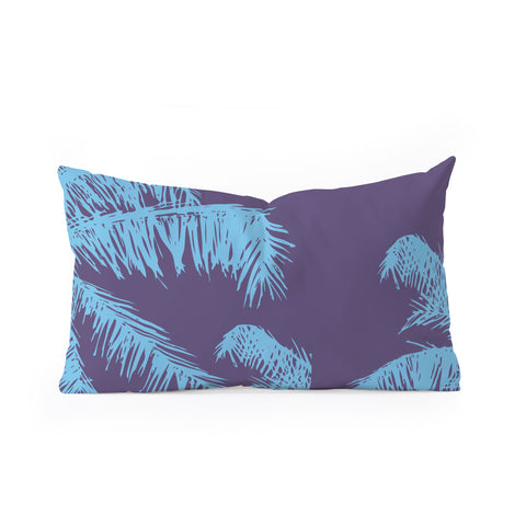 The Old Art Studio Ultra Violet Palm Oblong Throw Pillow