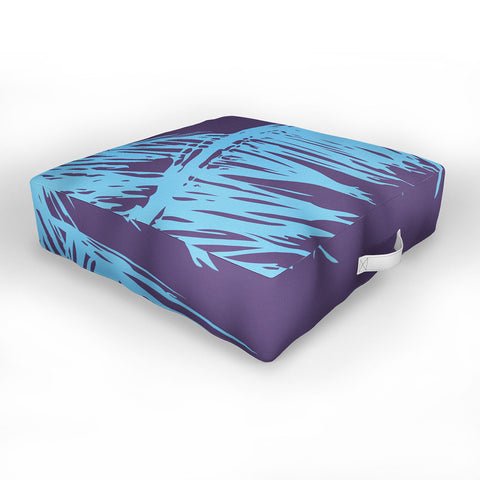 The Old Art Studio Ultra Violet Palm Outdoor Floor Cushion